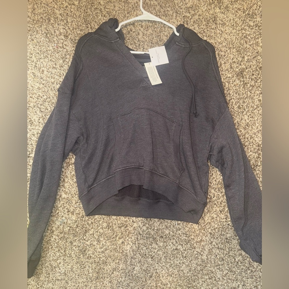 American Eagle Outfitters Charcoal Knit Hoodie